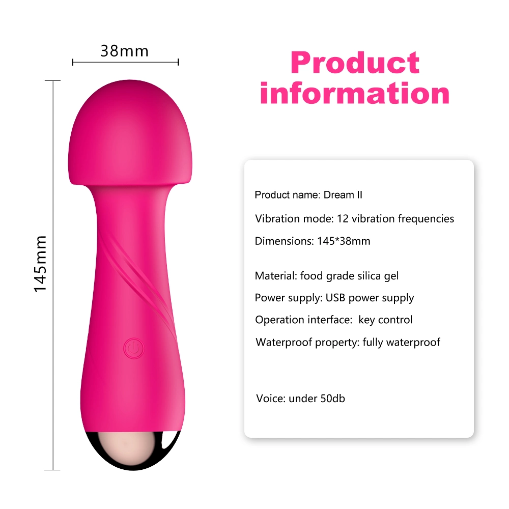 Mini Cordless Small Handheld Wand Massager for Full Body Massage Vibrators Vagina Stimulation Sex Toy