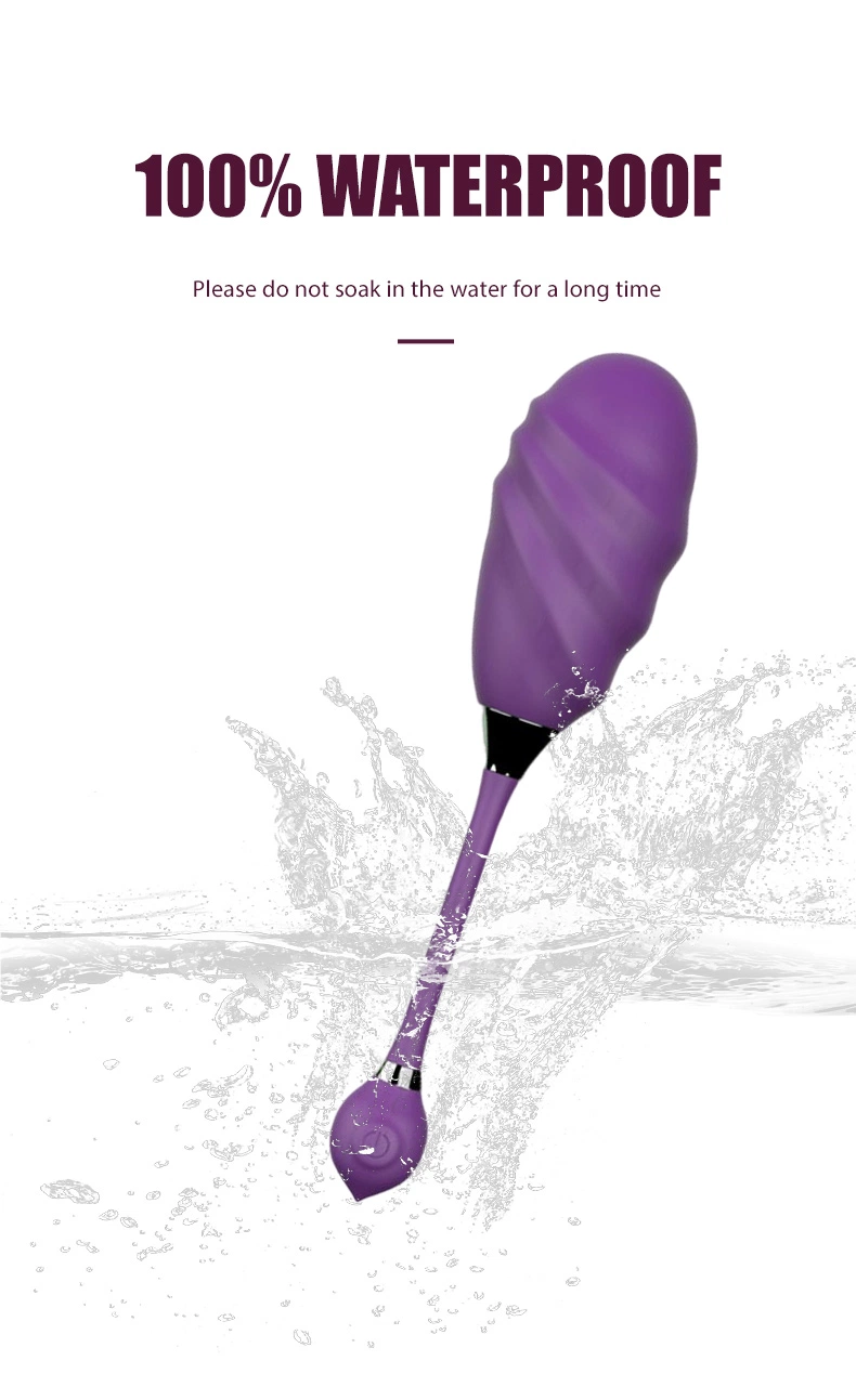 Medical Grade Silicone G-Point Massager One-Click Jumping Love Egg Vibrator Waterproof Stimulating Double-Headed Adult Sex Toys for Women